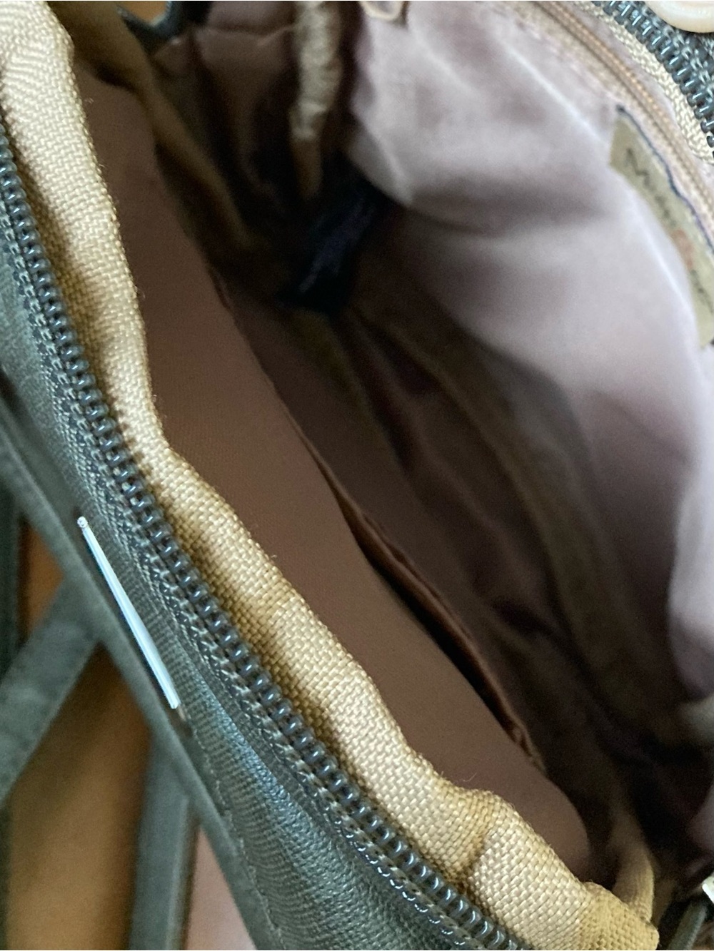 MultiSac Olive Green Crossbody Bag Mini Organizer Travel Purse EUC - Picture 4 of 8